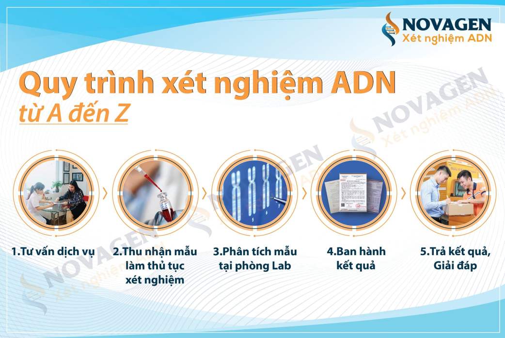 Quy trình xét nghiệm ADN tại NOVAGEN