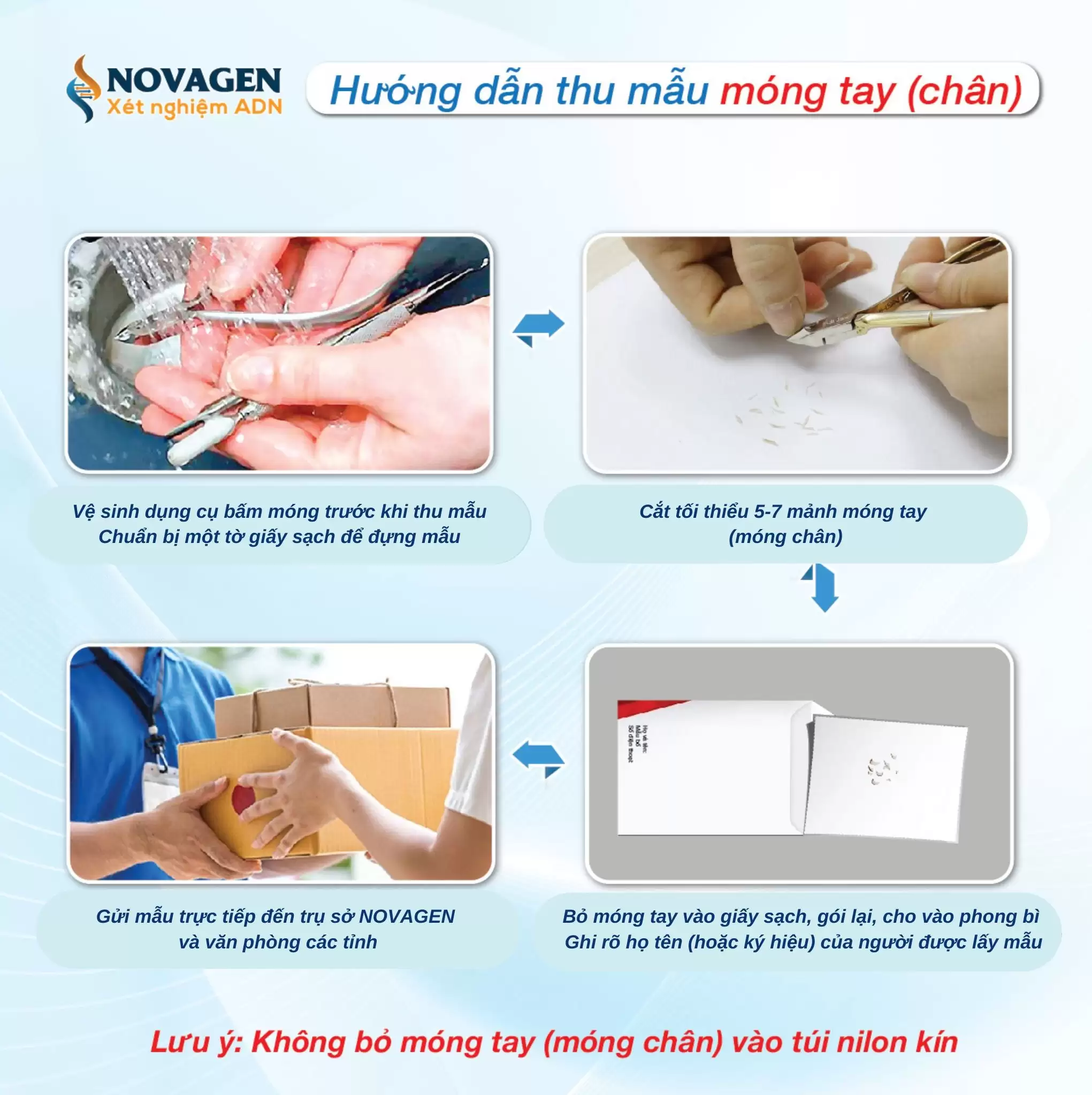 Các bước cách lấy mẫu móng tay tại nhà