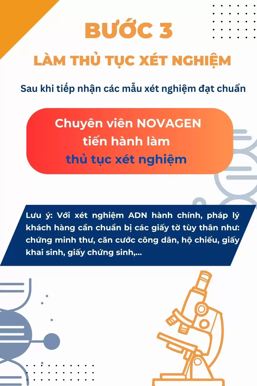 Làm thủ tục xét nghiệm ADN - Quy trình xét nghiệm ADN tại NOVAGEN 