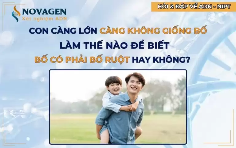 Con càng lớn càng không giống bố, có cách nào để biết chính xác tôi có phải cha ruột bé không?