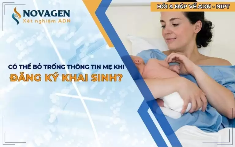 Có thể bỏ trống thông tin mẹ khi đăng ký khai sinh không?