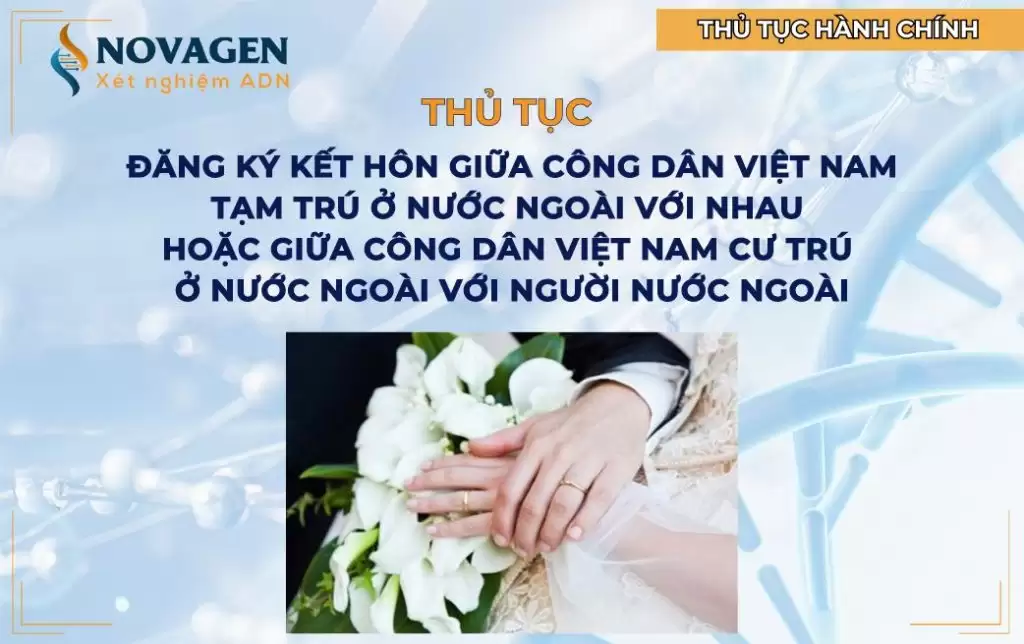 Thủ tục đăng ký kết hôn giữa công dân Việt Nam tạm trú ở nước ngoài với nhau hoặc giữa công dân Việt Nam cư trú ở nước ngoài với người nước ngoài