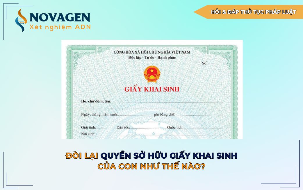 Đòi lại quyền sở hữu giấy khai sinh của con như thế nào?