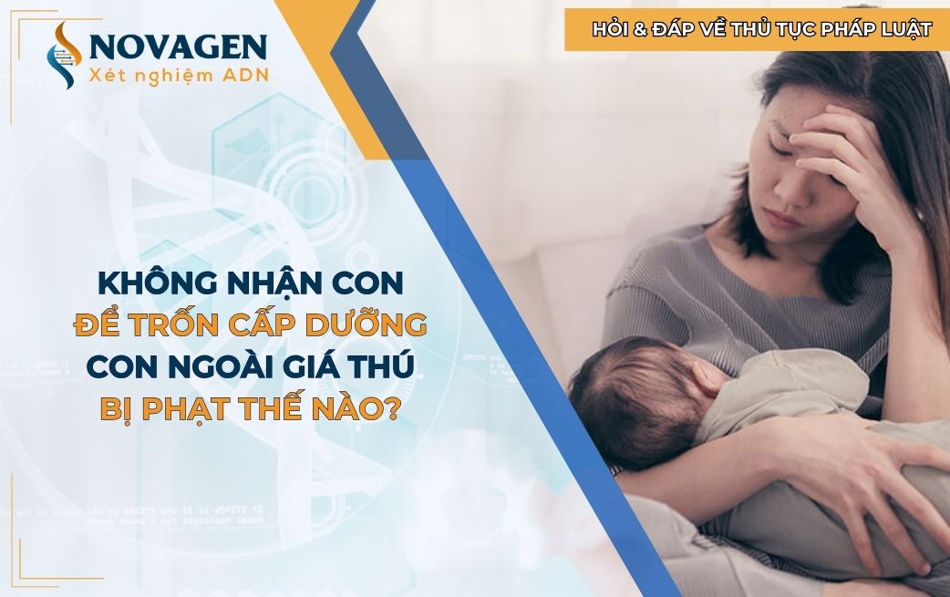 Không nhận con để trốn cấp dưỡng con ngoài giá thú bị phạt gì?