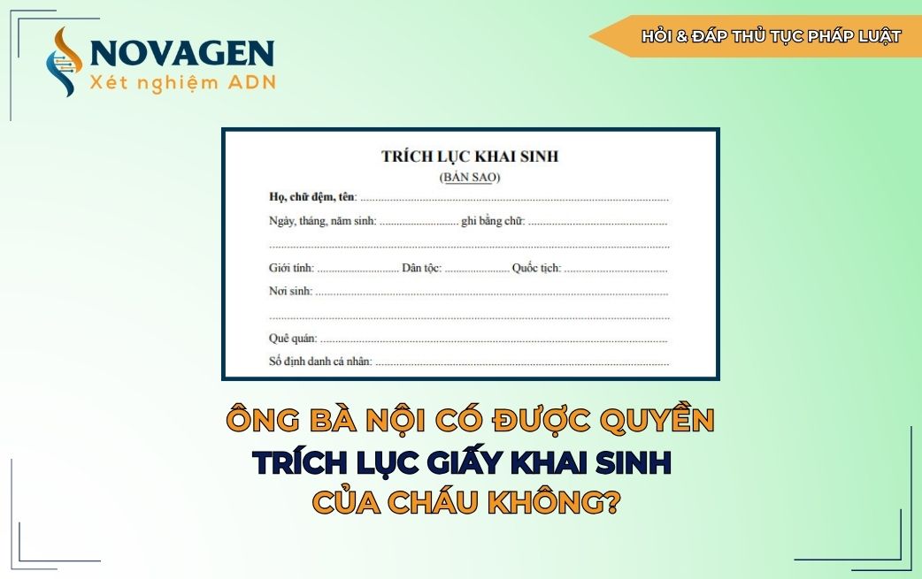 Ông bà nội có được quyền trích lục giấy khai sinh của cháu?