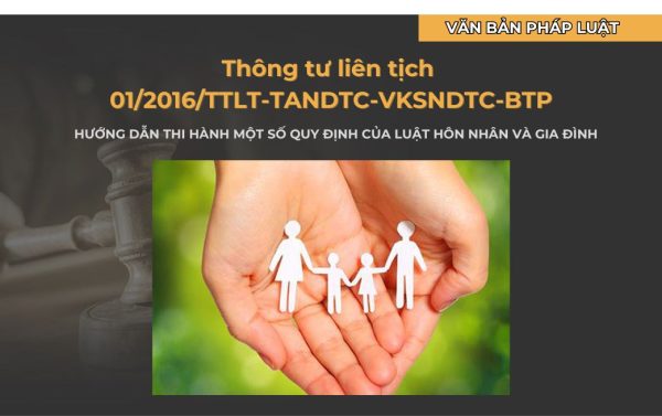 Thông tư liên tịch 01/2016/TTLT-TANDTC-VKSNDTC-BTP