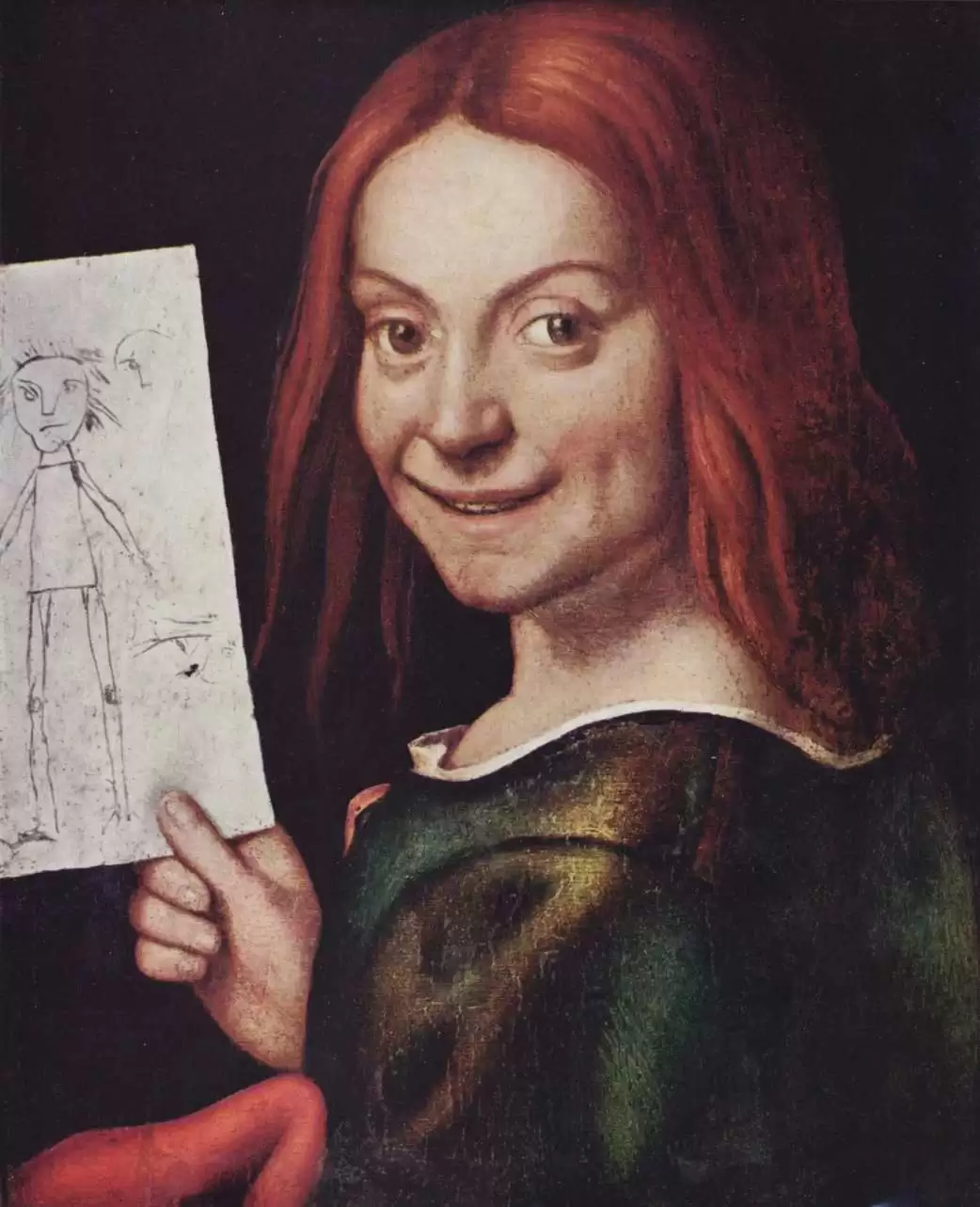 A Boy With A Puppet - Giovanni Francesco Caroto