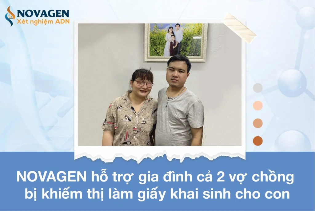 Hỗ trợ xét nghiệm ADN gia đình khiếm thị làm khai sinh cho con