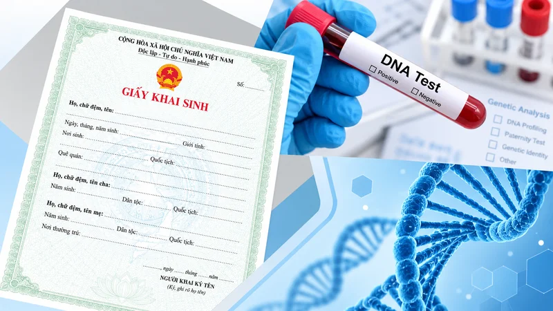 Hồ sơ làm giấy khai sinh cần có giấy tờ tùy thân và kết quả xét nghiệm ADN pháp lý